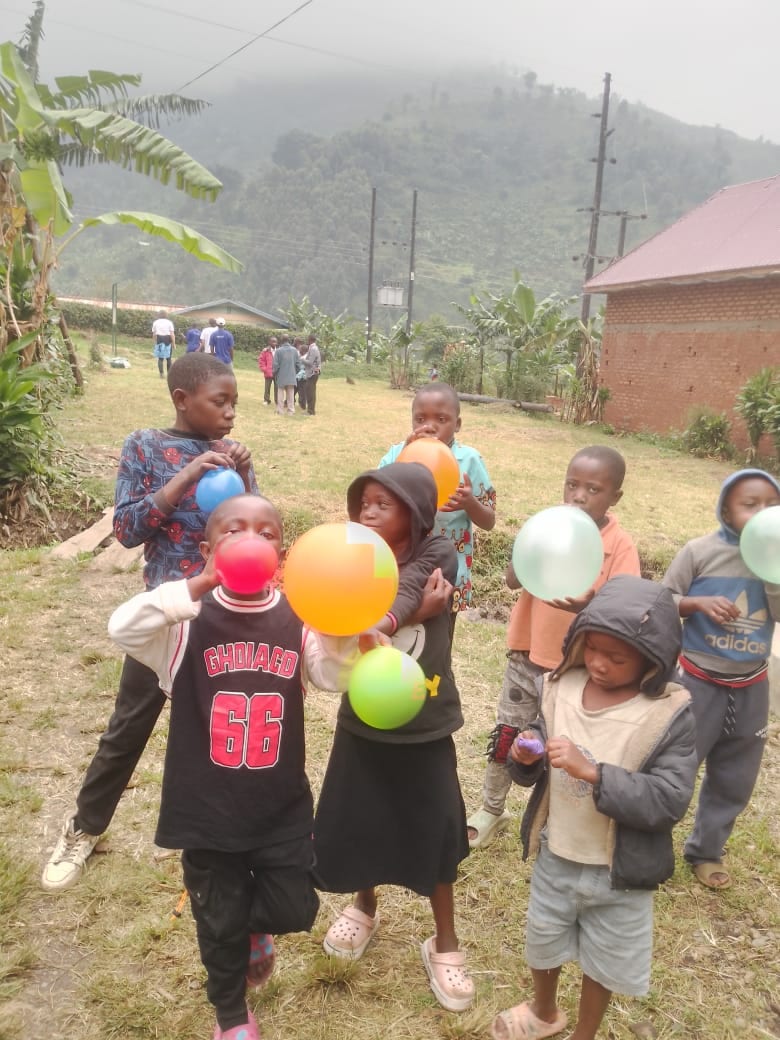 Children at a community engagement day