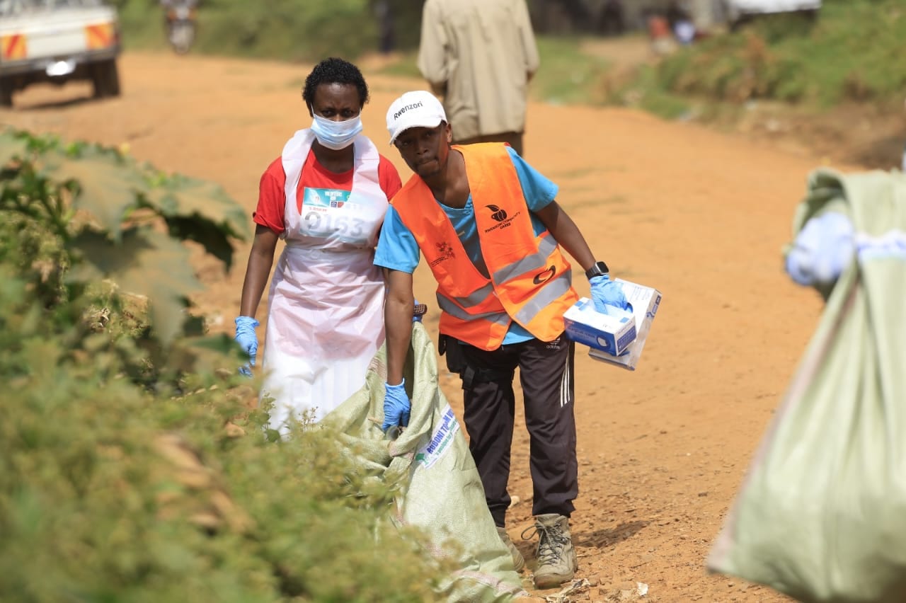 Women leading a community clean-up campaign
